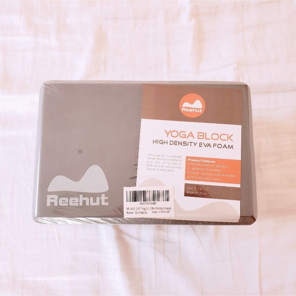 Reehut Gray High Density EVA Foam Yoga Blocks